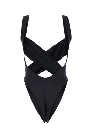 Reina Olga Womens Black Stretch Nylon Exotica Trikini Costumi Da Bagno