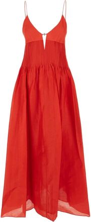 Tory Burch Kleedjes, Dames, Rood, M, Maxi Jurk