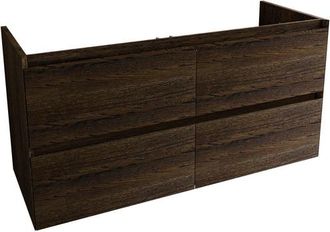 Saniclass Holz Pure badkameronderkast - 120x45x60cm - 4 lades - Eiken charcoal