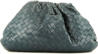 Bottega Veneta 2020s Pouch Intrecciato clutch bag - women - Leather - One Size - Blue