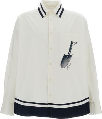 Jacquemus White Blue Camargue Cotton Shirt