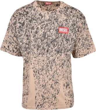 Diesel T-shirt - Heren - T-shirts - Beige - S - Katoen - Tops
