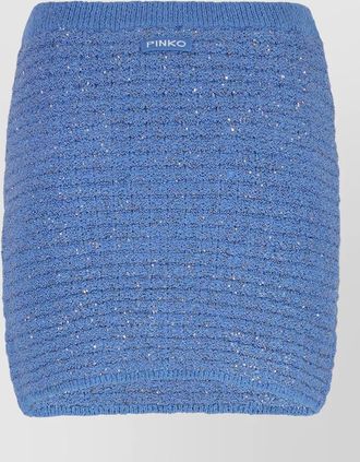 Pinko sequin embellished knitted mini skirt