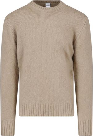 Aspesi Beige Wool Ribbed Crewneck Sweater