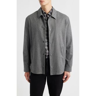 Canali Cashmere Blend Overshirt in Grey at Nordstrom Rack, Size 38 Us / 48 Eu Regular