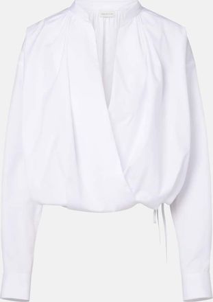 Dries Van Noten Draped cotton blouse