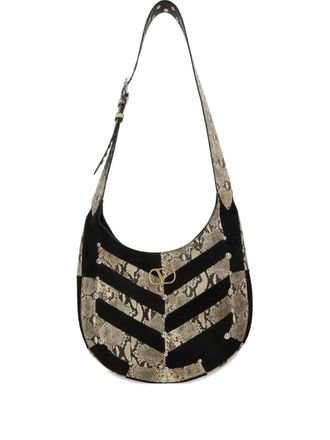 Valentino Garavani Borsa a spalla VLOGO grande con borchie - Nero