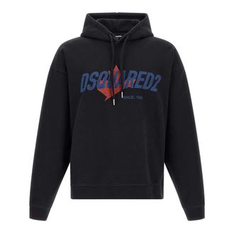 Dsquared2 Heren, Sweatshirts & Hoodies, Zwart, Maat: M