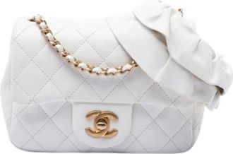 Chanel Borsa a tracolla in agnello trapuntato Pre-owned - - Pre-owned - Donna - Bianco - ONE SIZE