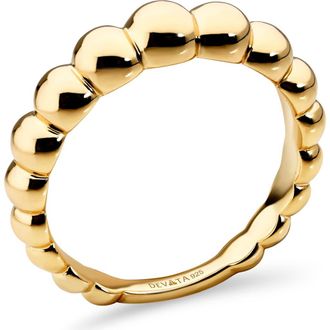 Devata Beaded Ball Textured Ring in Gold at Nordstrom Rack, Size 7