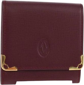 Cartier Pre-owned Vintage Coin Purse - Dames - Vintage Accessoires - Rood - ONE Size - Leer - Vintage