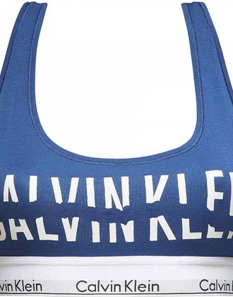 Calvin Klein Womens Modern Cotton Bralette, Orion - Blue - Size: 10/8