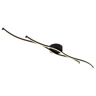 Netlighting Boyd 110cm Semi Flush Ceiling Light Matt Black 2x LED 3000K