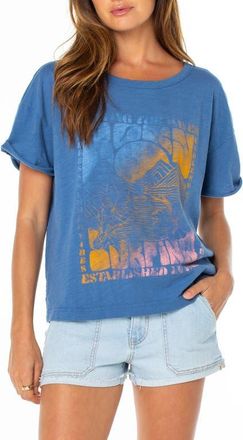 Roxy Ride the Wave Graphic T-Shirt in Blue Horizon at Nordstrom, Size X-Small