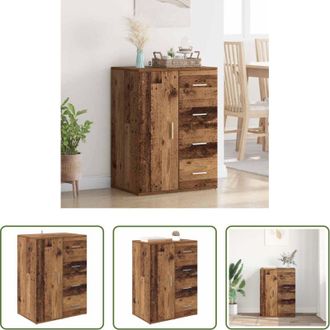 vidaXL Credenza rustica - Credenza Legno vecchio 59 x 39 x 80 cm Legno multistrato