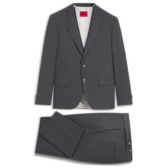 HUGO BOSS Three-piece slim-fit suit in performance-stretch fabric