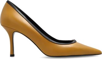 Tory Burch Dubbele T Logo Pumps - Dames - Pumps - Bruin - 41 EU - Leer - Schoenen