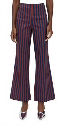 Simon Miller Pia Poplin Pant In Navy / Henna