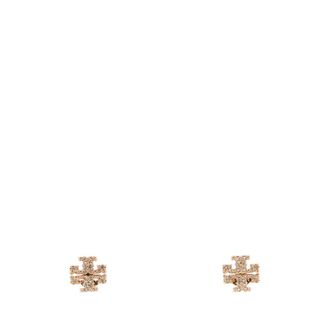Tory Burch Rose Gouden Metalen Oorbellen - Dames - Oorbellen - Geel - ONE Size - Accessoires