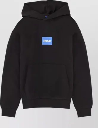 HUGO BOSS cotton logo hoodie