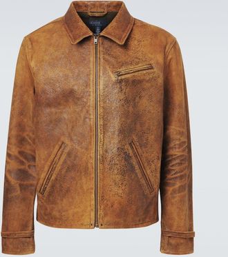 Polo Ralph Lauren Giacca Newsboy in pelle