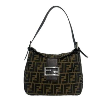 Fendi Pre-owned Shoulder Bags, female, Brown, Size: ONE SIZE Pre-owned Vintage Canvas Shoulder Bag