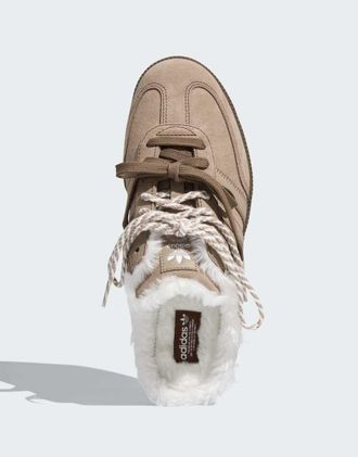 adidas Originals Samba OG sneakers mule in marrone chiaro e bianco
