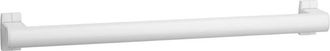 Pellet Pmr Pellet Barra De Apoyo Recta De Dise&ntilde;o 60 Cm Tapas De Resina Epoxi Aluminio Blanco