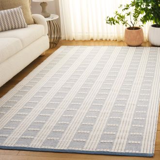 Safavieh Vermont Hand Made Area Rug, Blue / Ivory Contemporary Style