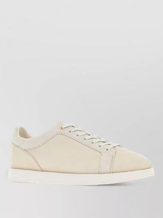 Brunello Cucinelli suede lace up sneakers low top design
