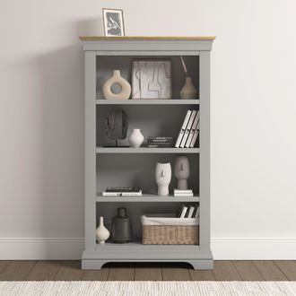 Seconique Bordeaux Bookcase (Fully Assembled) in Light Grey