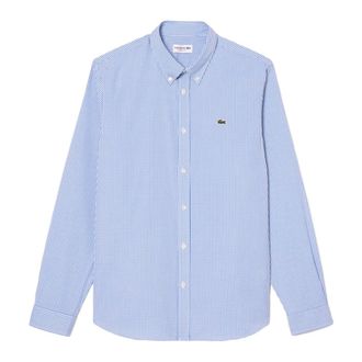 Lacoste Casual Shirts, male, Blue, Size: 3XL Regular Fit Checked Cotton Shirt