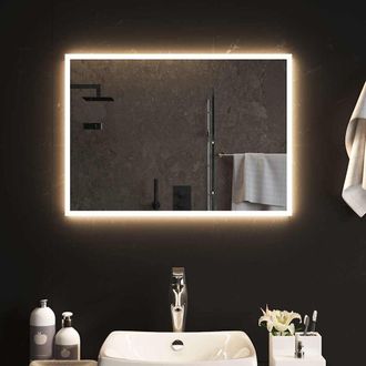 vidaXL Espejo De Ba&ntilde;o Con Led 70x50 Cm Vidaxl