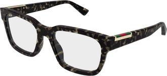 Gucci Glasses, unisex, Brown, Size: 55 MM Square Optical Frame