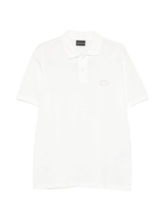 Emporio Armani White Embroidery Logo Polo
