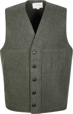Filson Textured High-Neck Wool Gilet