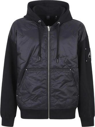 Moose Knuckles Felpa Ashby Hybrid con cappuccio - Nero