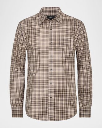 Vince Mens Great Falls Cotton Plaid Button-Down Shirt