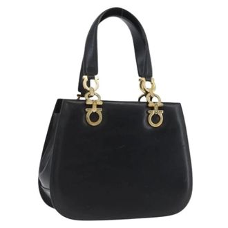 Ferragamo Pre-owned Handtas - Dames - Vintage Handtas - Zwart - ONE Size - Leer - Vintage
