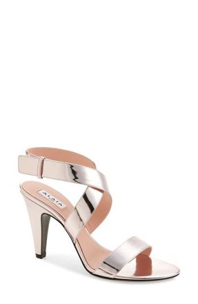 Alaia Mirror Finish Cone Heel Sandal in Blush/Argent at Nordstrom, Size 10Us