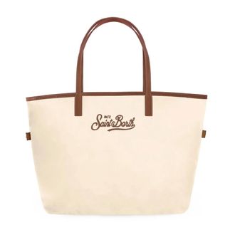 MC2 Saint Barth Tote Bags, female, Beige, Size: ONE SIZE City Bag Mid Nylon