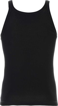 Dolce & Gabbana Mens Cotton Tank Top Black Tops