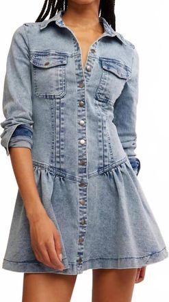 Free People Roadhouse Mini Dress In On The Road Rinse