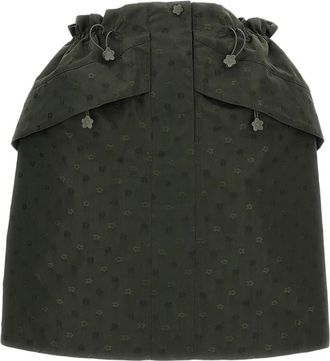 Cecilie Bahnsen Iris Jacquard Skirt with Flared Silhouette and Concealed Pockets
