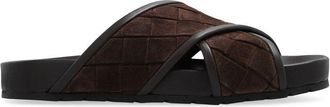 Bottega Veneta Brown Lamb Leather Mens Sandals