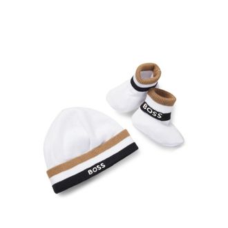 BOSS Gift-boxed beanie hat and booties for babies