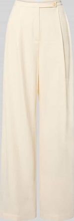 Jake*s Bundfaltenhose aus Viskose-Mix mit Knopfverschluss in Beige, Gr&ouml;&szlig;e 32