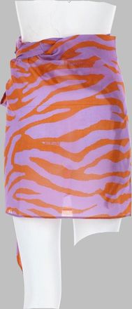 The Attico Animal Print Cotton Pareo - Multicolor
