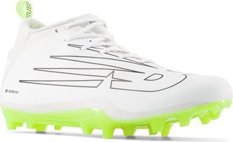 New Balance Rush v4 Mid RUSHMWT4 Mens White Molded Lacrosse Cleats RHS8184