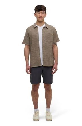 tentree Copeland Shirt in Clay Flash Stripe at Nordstrom, Size Xx-Large